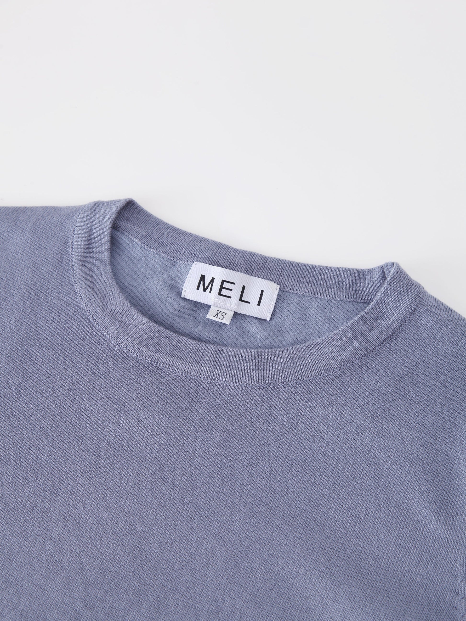 Basic Crew Sweater LS-Denim Blue-2