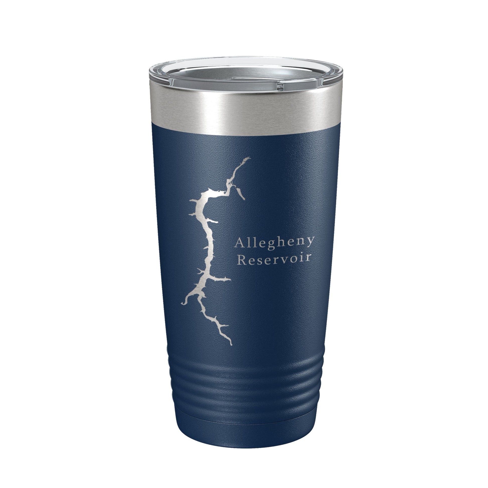 Allegheny Reservoir Tumbler Lake Map Travel Mug Insulated Laser Engraved Coffee Cup Pennsylvania 20 oz-2