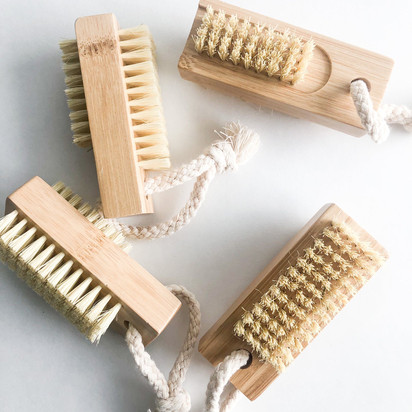 Double Sided Bamboo Sisal Nail Brush-Zero Waste Plastic Free Nail Brush-0