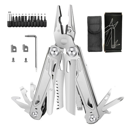 Foldable Multitool Pliers with Scissors and Screwdriver Stainless Steel Multi Tool Pliers with Replaceable Wire Cutters and Saw-7