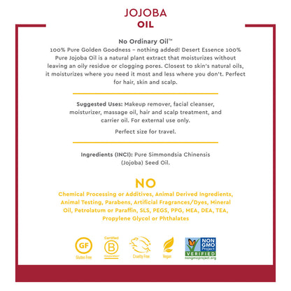 Desert Essence Jojoba Oil 100% Pure (1x2 Oz)-4