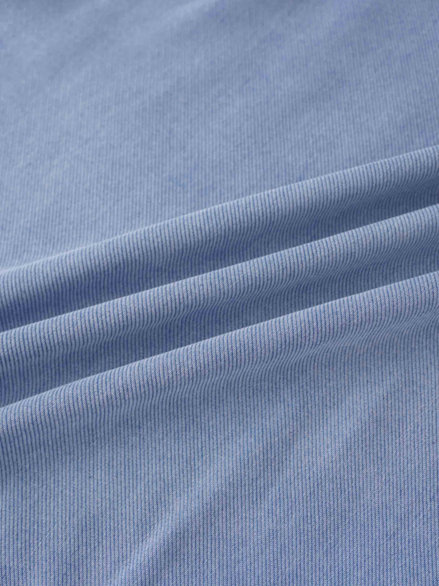 Chambray Denim Wrap Dress-Blue-3