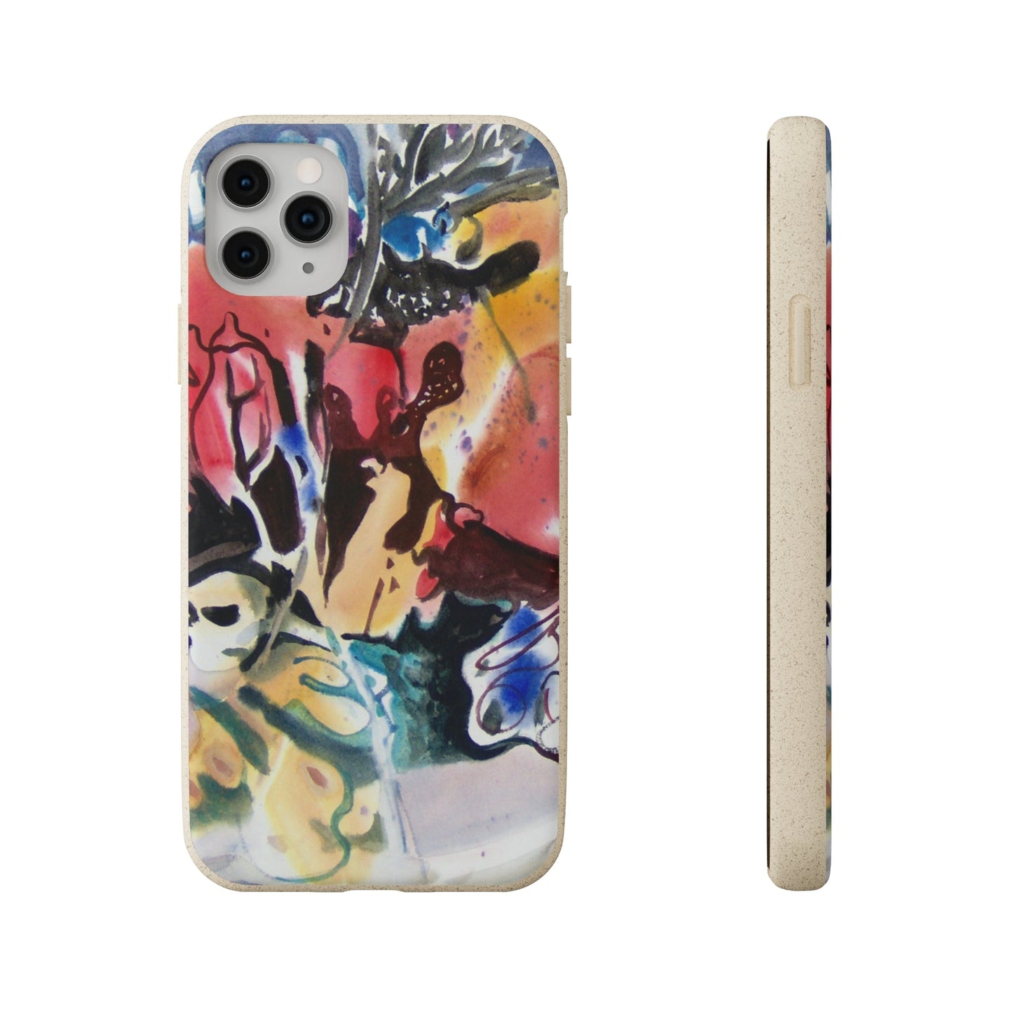 Biodegradable Phone Case with 'Floral Fantasy' Abstract Original Artwork by Barbara Cleary-22