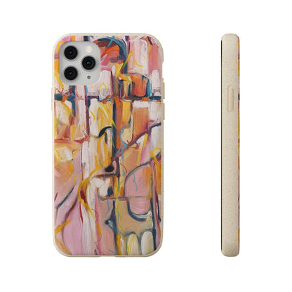 Biodegradable Phone Case with 'Abstract Pueblo' Original Artwork by Barbara Cleary-21