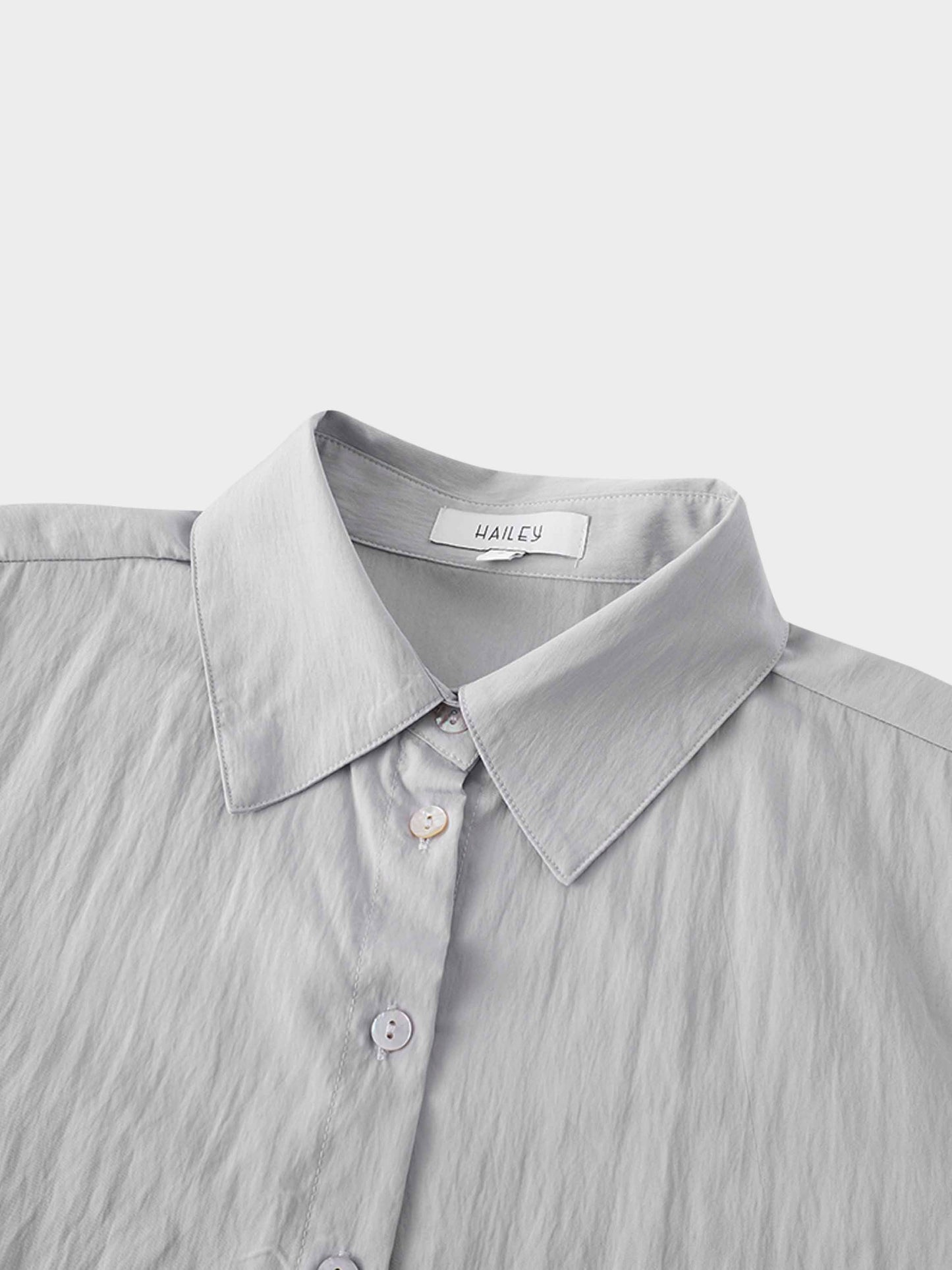 Crinkle Blouse-Grey-2