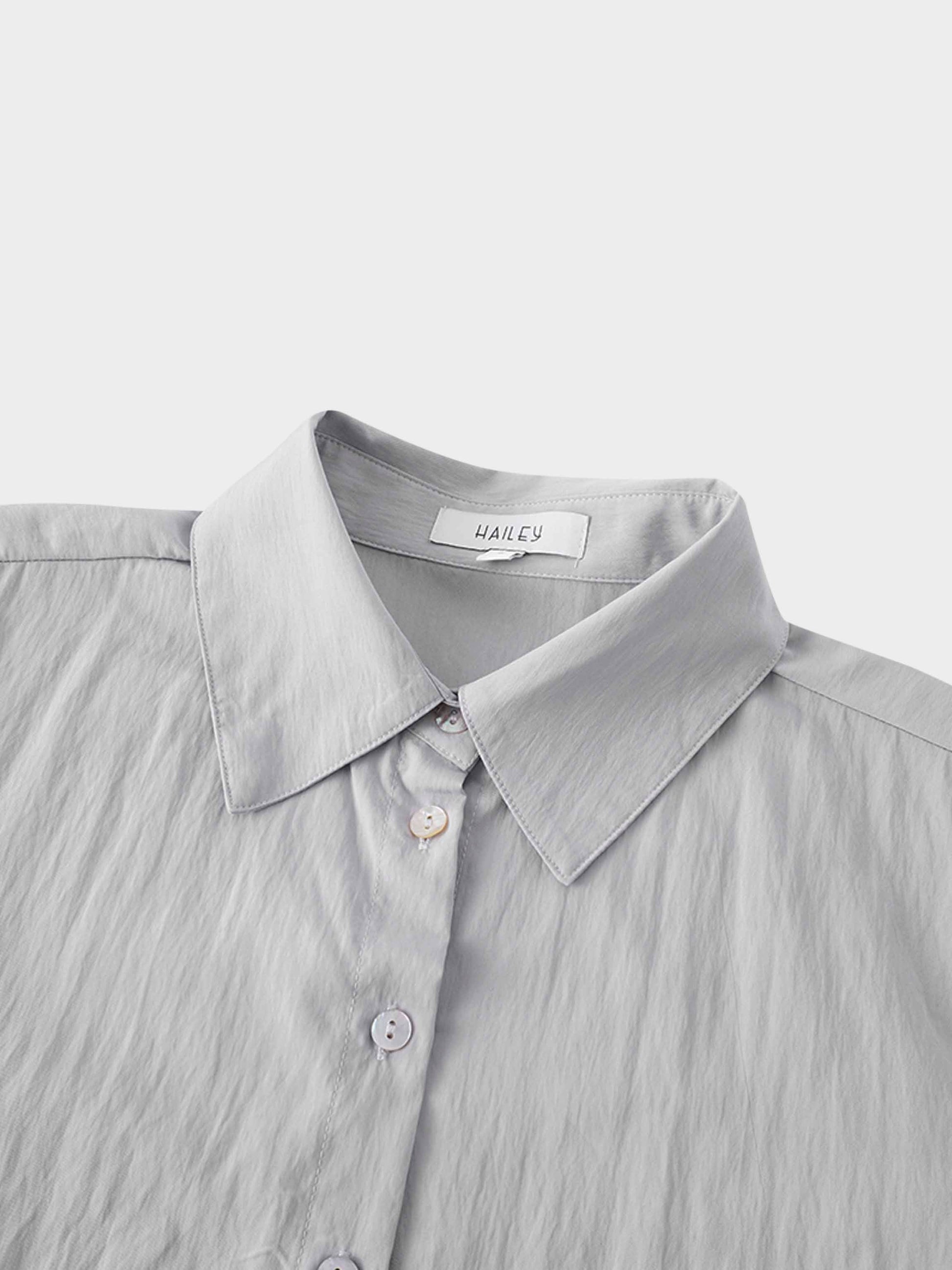 Crinkle Blouse-Grey-2