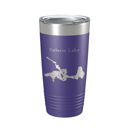 Balsam Lake Map Tumbler Travel Mug Insulated Laser Engraved Coffee Cup Wisconsin 20 oz-15