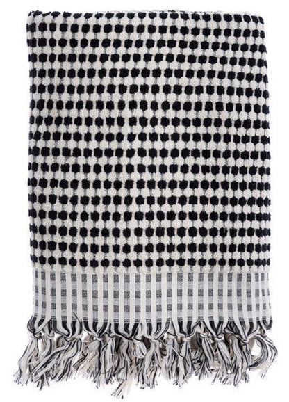 BUBBLE BLACK TERRY TURKISH TOWEL-4