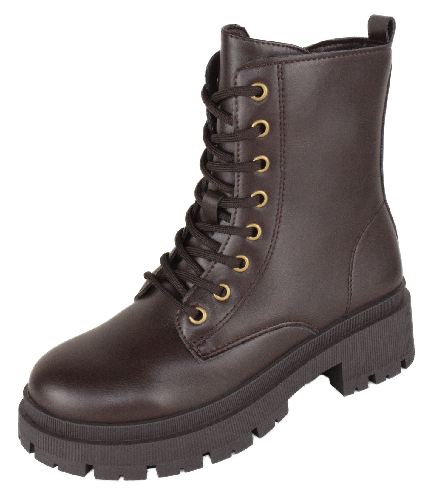 CYNTHIA-1 Brown PU Top Moda-1