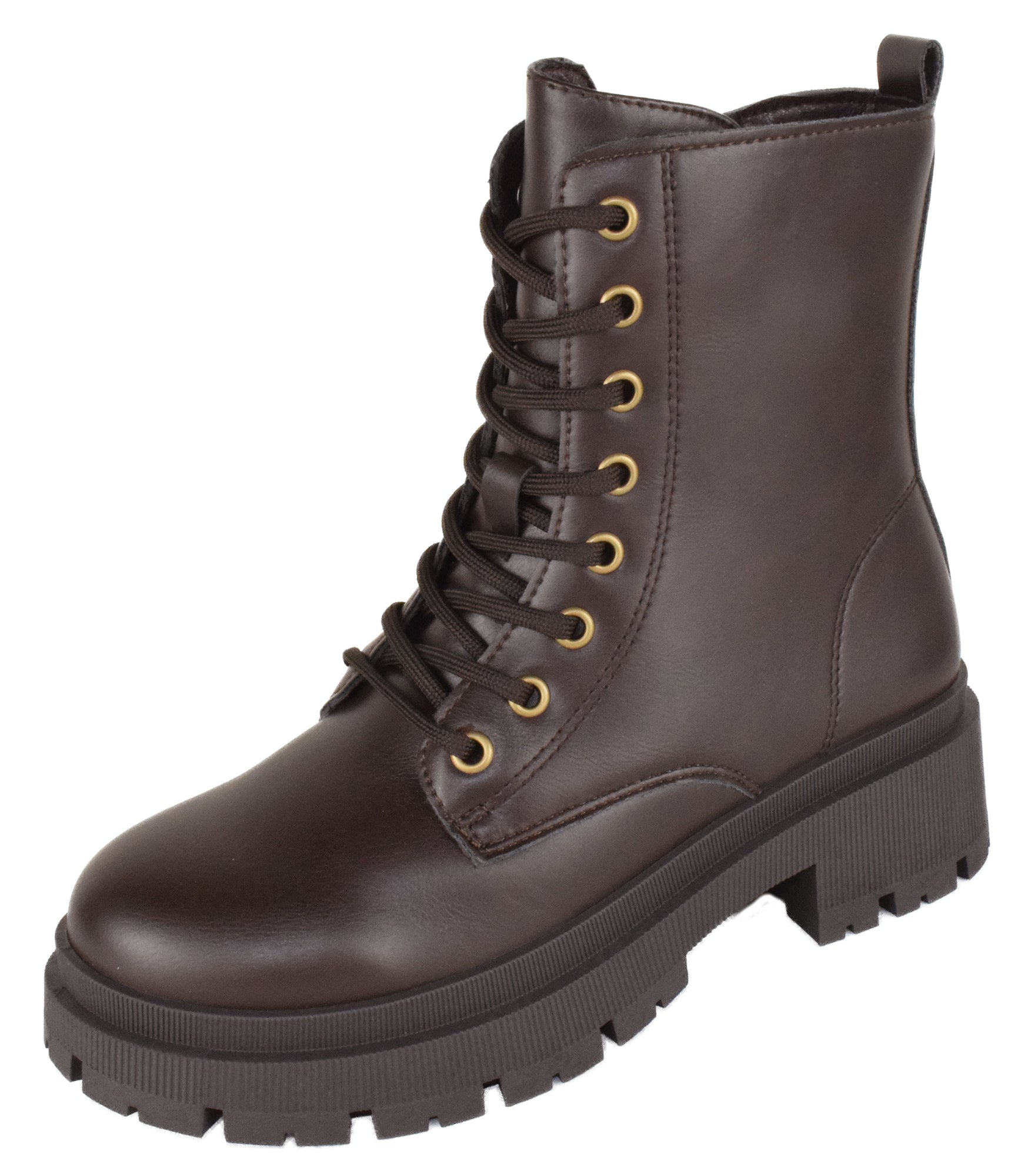 CYNTHIA-1 Brown PU Top Moda-1