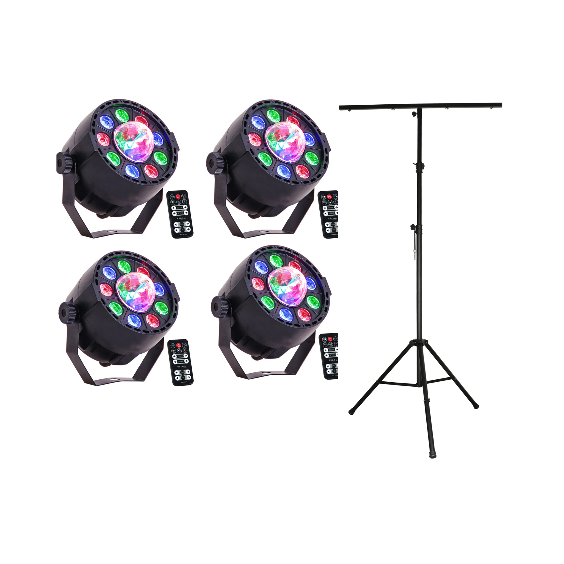 LED PAR-ASTRO 2-in-1 Disco Light & Perfex Light Stand-0