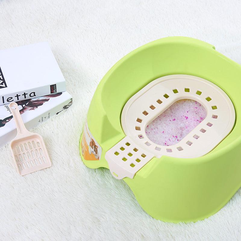 Oversize Semi-Enclosed Spillproof Cat Litter Pan: The Durable And Easy-To-Clean Solution For Your Feline Friend-1