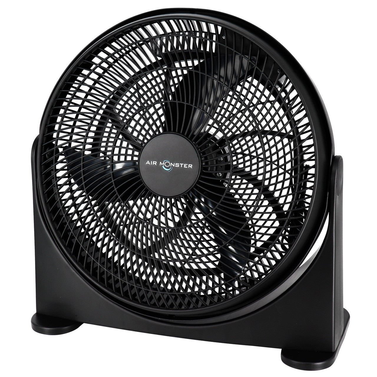 Air Monster 16 Inch Air Circulator 3 Speed Adjustable Angle Floor Fan in Black-0