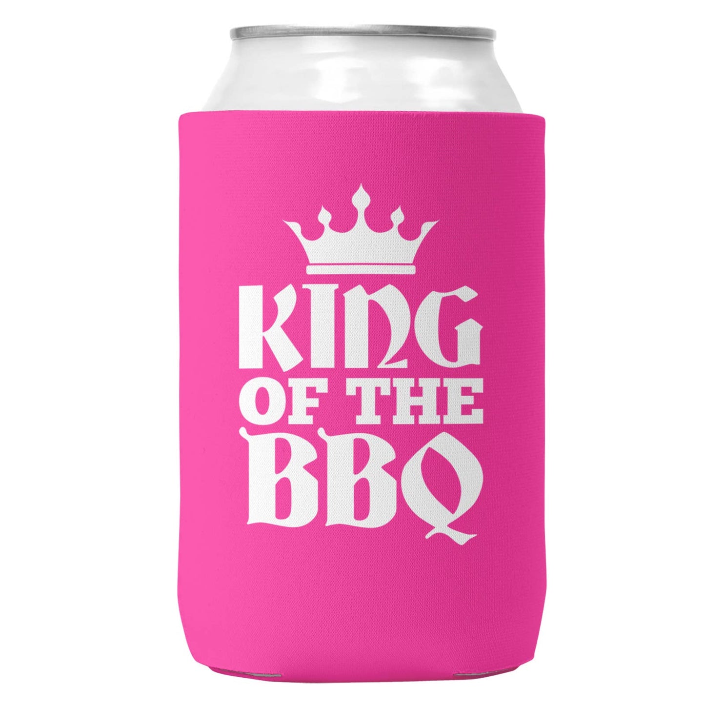 King Of The BBQ Can Coozie/Cooler for 12oz Cans-3