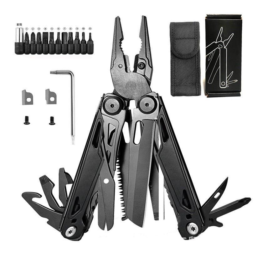 Foldable Multitool Pliers with Scissors and Screwdriver Stainless Steel Multi Tool Pliers with Replaceable Wire Cutters and Saw-8