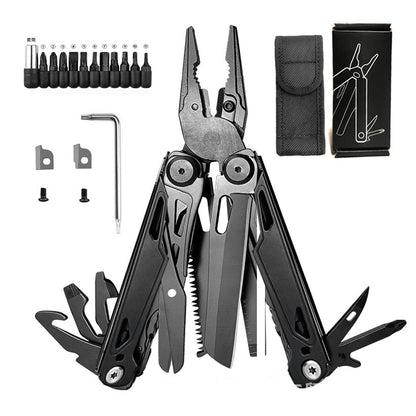 Foldable Multitool Pliers with Scissors and Screwdriver Stainless Steel Multi Tool Pliers with Replaceable Wire Cutters and Saw-8