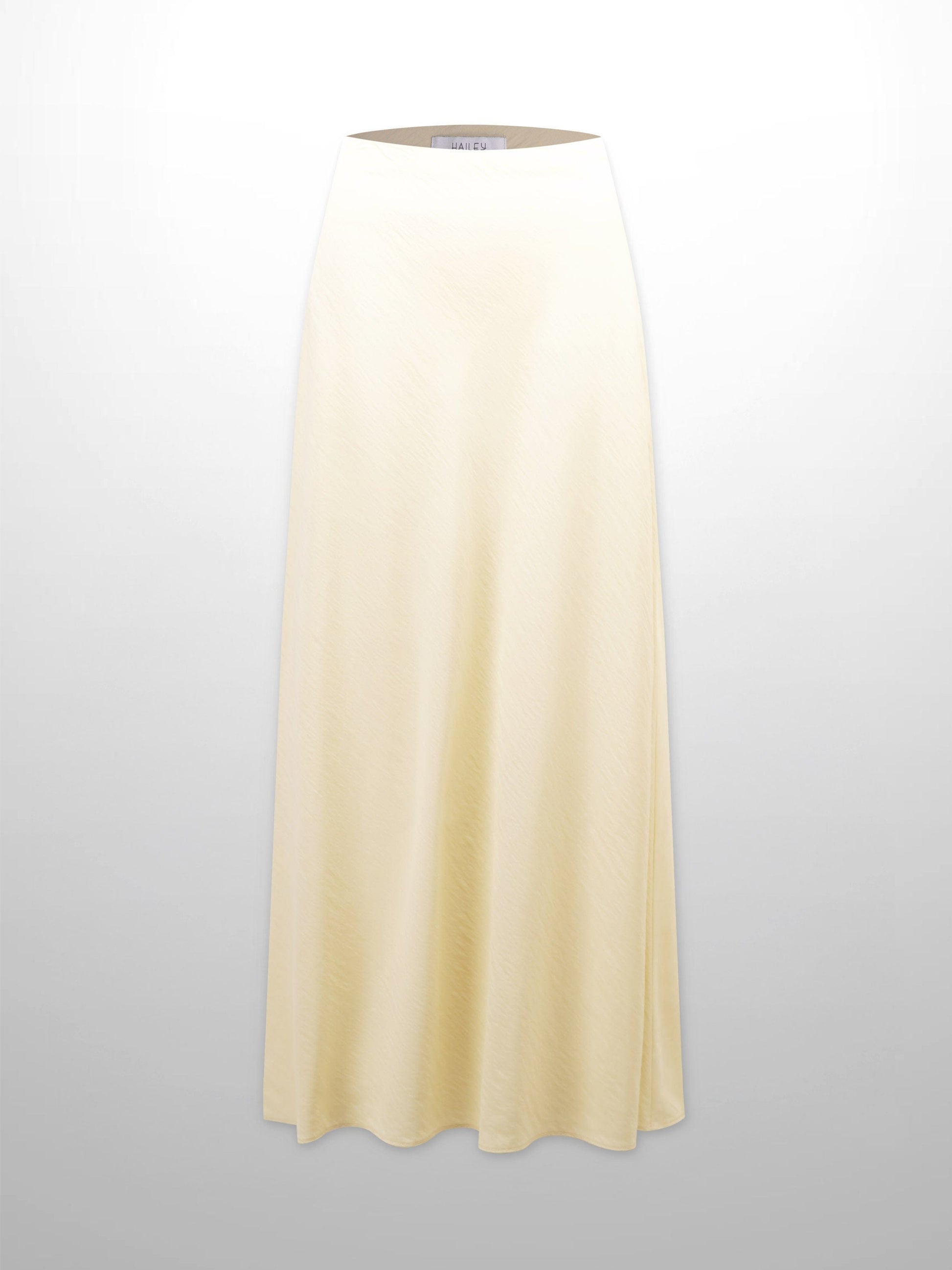 Crinkle Cotton Skirt 37"-Pale Yellow-0