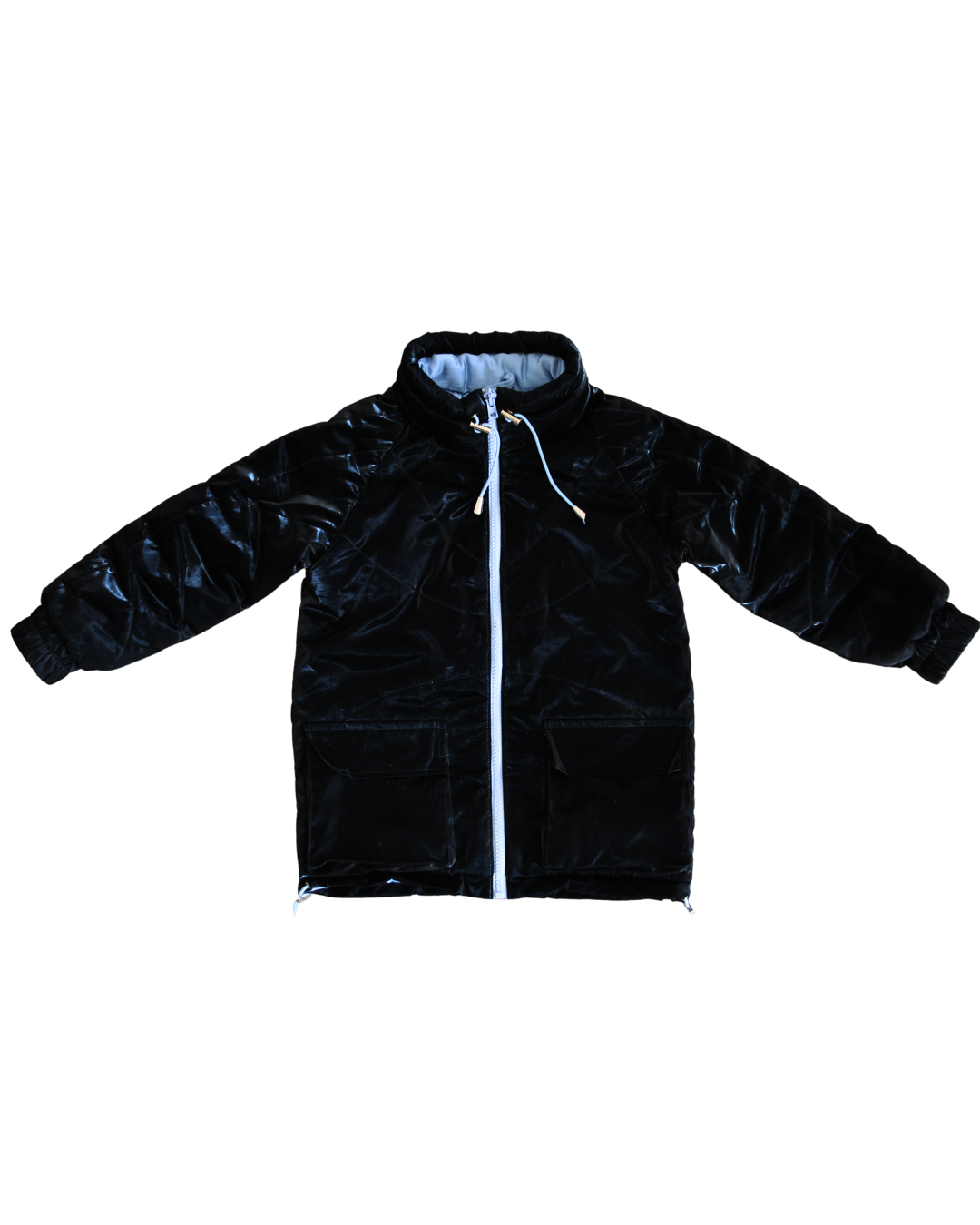 Kid's Wool Puff Jacket - Black - Natural, Non-Toxic & Insulated with 100% Wool-3