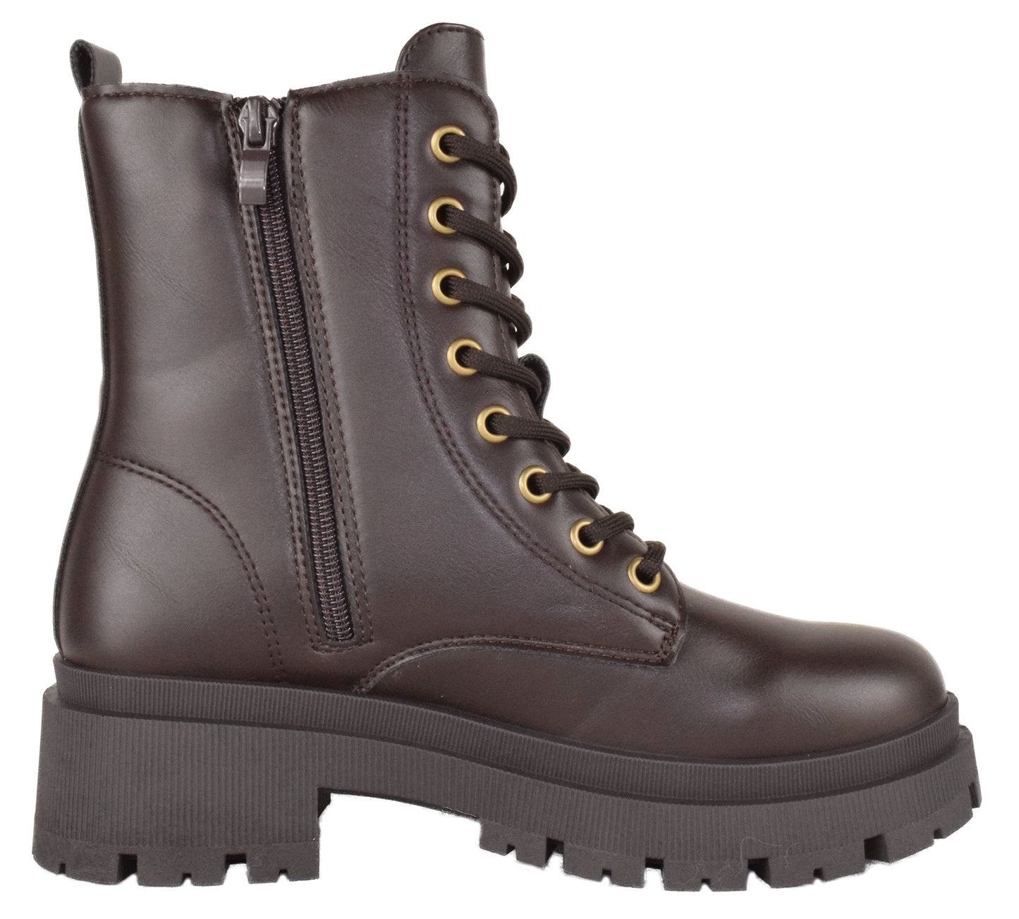 CYNTHIA-1 Brown PU Top Moda-2