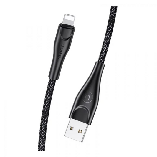 Cablu date telefon, Usams U41 Lightning, 3 m, 2 A, USB01, Incarcare rapida, Negru (SJ397USB01)-0