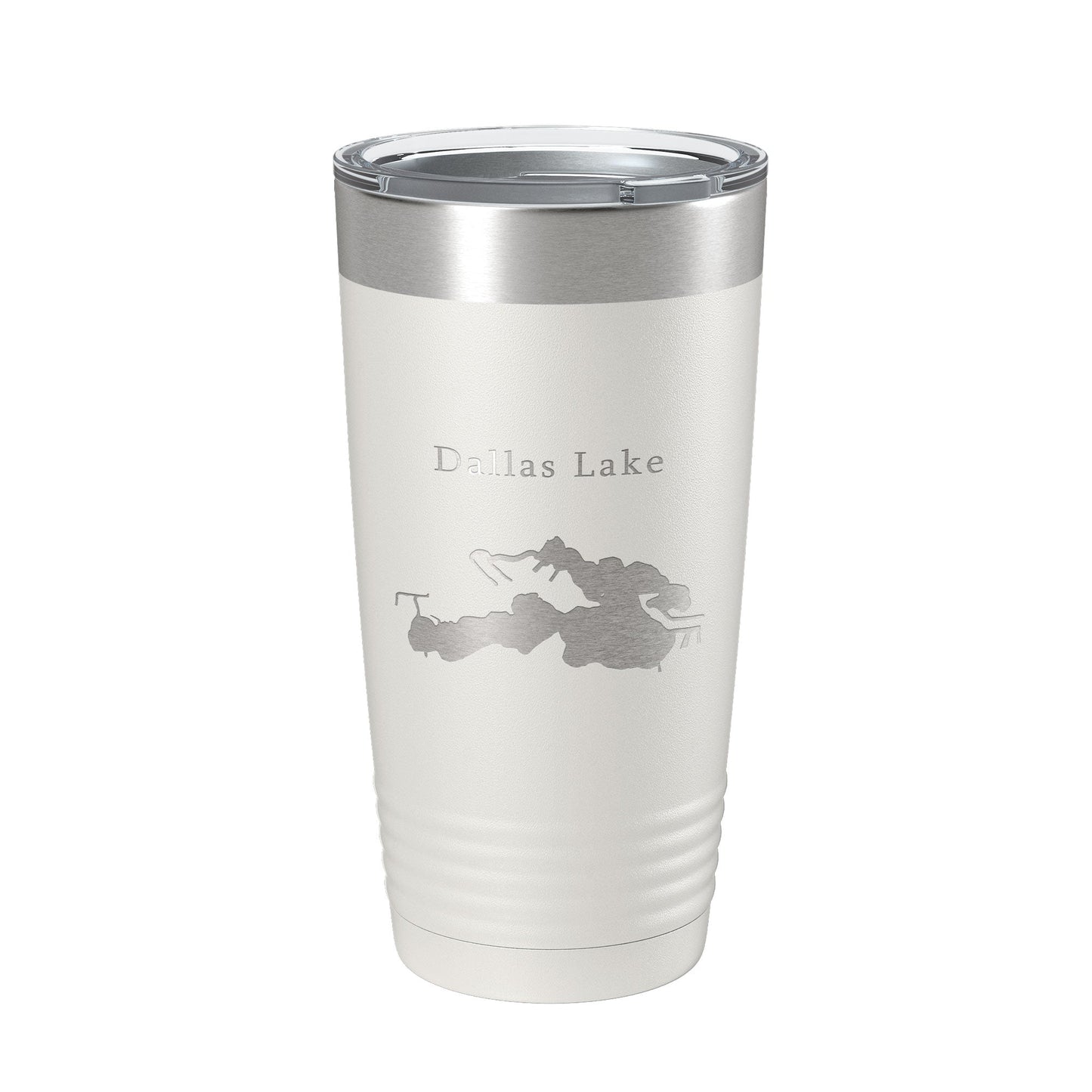 Dallas Lake Map Tumbler Travel Mug Insulated Laser Engraved Coffee Cup Indiana 20 oz-1