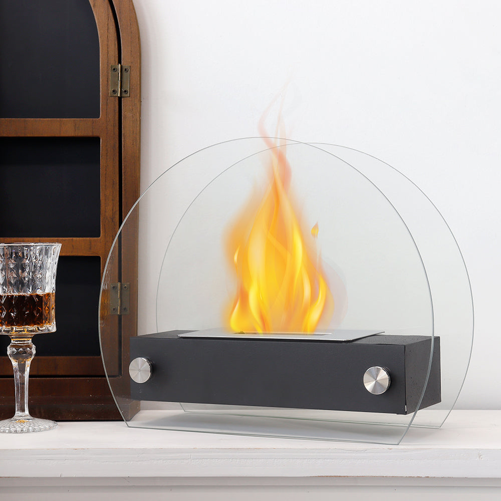 JHY Design Portable Tabletop Fire Pit 35cm – Clean-Burning Bio Ethanol, Ventless, Indoor/Outdoor-3