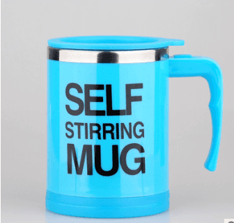 Coffee Self Stirrer Mug With Creative Handle, With Lid-11