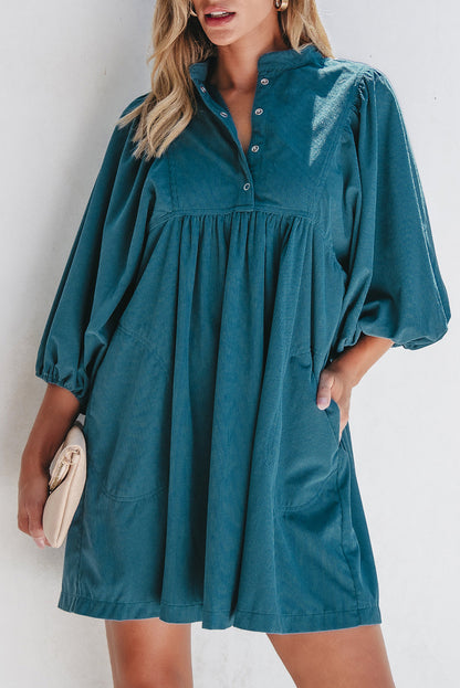 Charlie Corduroy Button Dress-0
