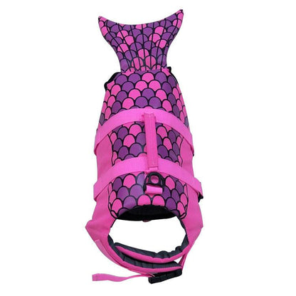 Shark Mermaid Pet Life Jacket - Stylish And Safe Swimsuit For Pets-3