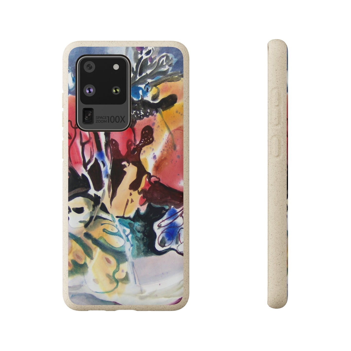 Biodegradable Phone Case with 'Floral Fantasy' Abstract Original Artwork by Barbara Cleary-47