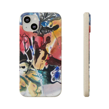 Biodegradable Phone Case with 'Floral Fantasy' Abstract Original Artwork by Barbara Cleary-13