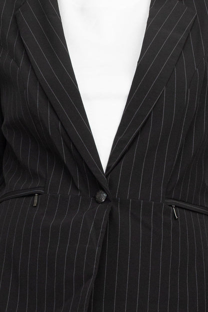 Peace of Cloth textured knit pinstripe blazer-4