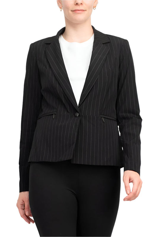 Peace of Cloth textured knit pinstripe blazer-0