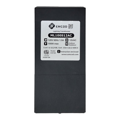 Emcod ML100S12AC 12VAC transformer 120VAC input 100W max output-0