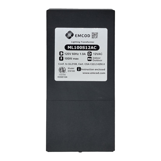 Emcod ML100S12AC 12VAC transformer 120VAC input 100W max output-0