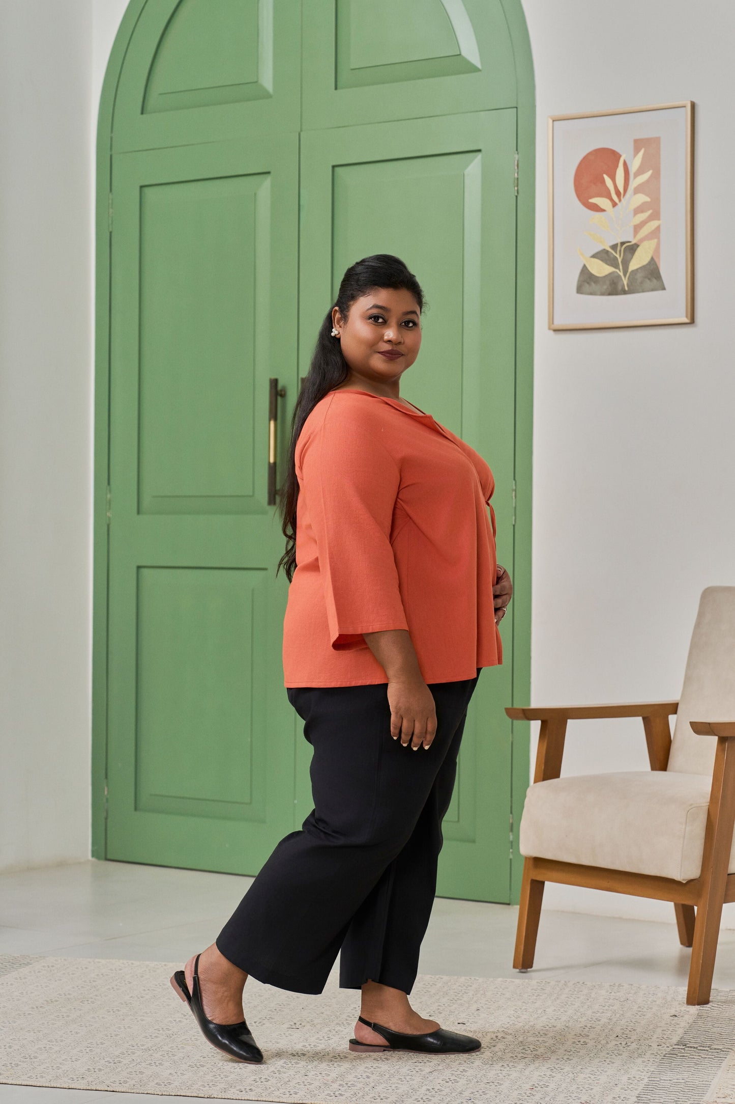 Coral Angarakha Linen Jacket – A Wardrobe Staple-4