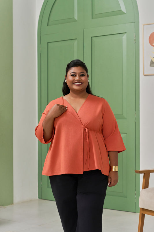 Coral Angarakha Linen Jacket – A Wardrobe Staple-0
