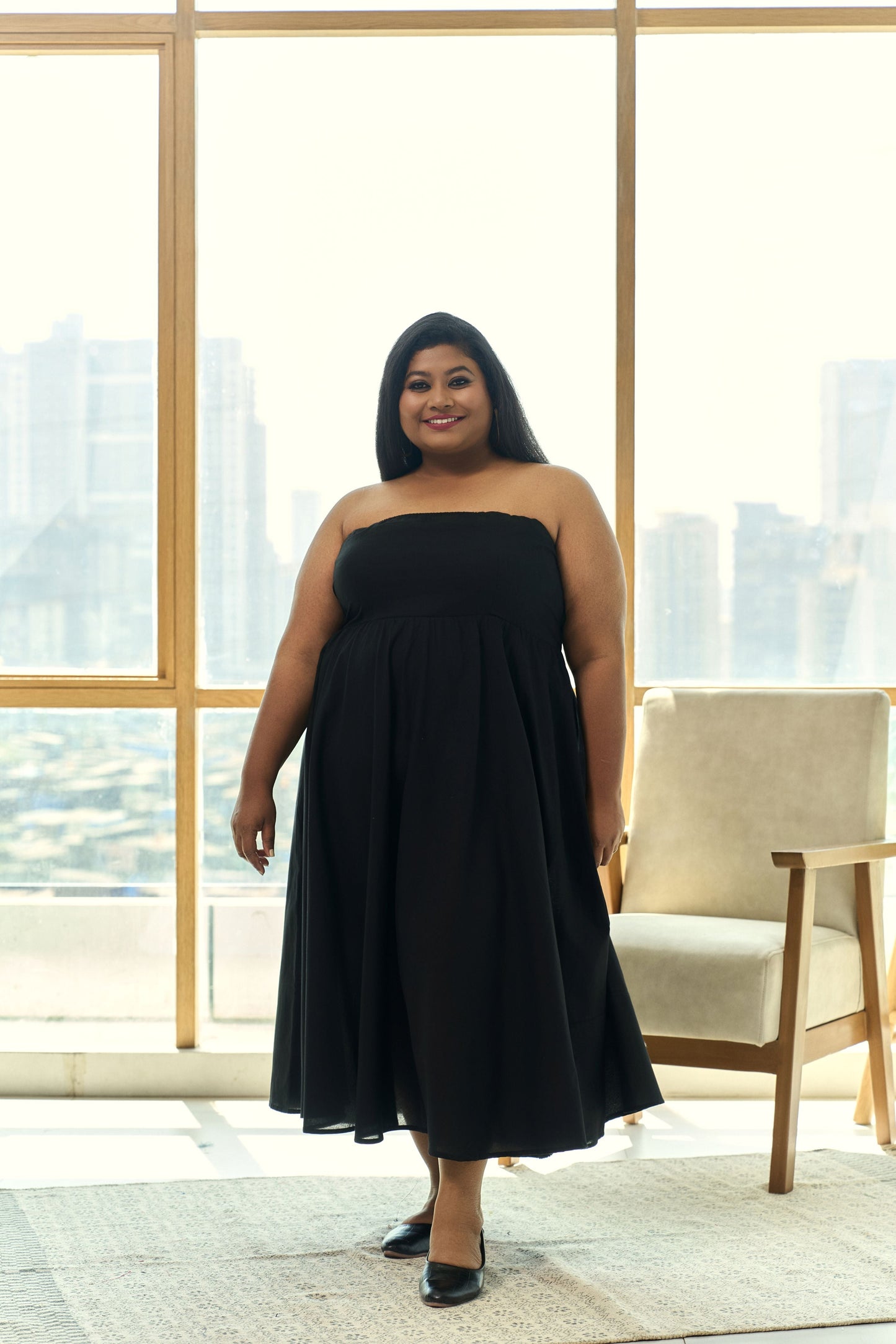 Elegant Black Tube Maxi Dress – Party & Evening Perfect-0