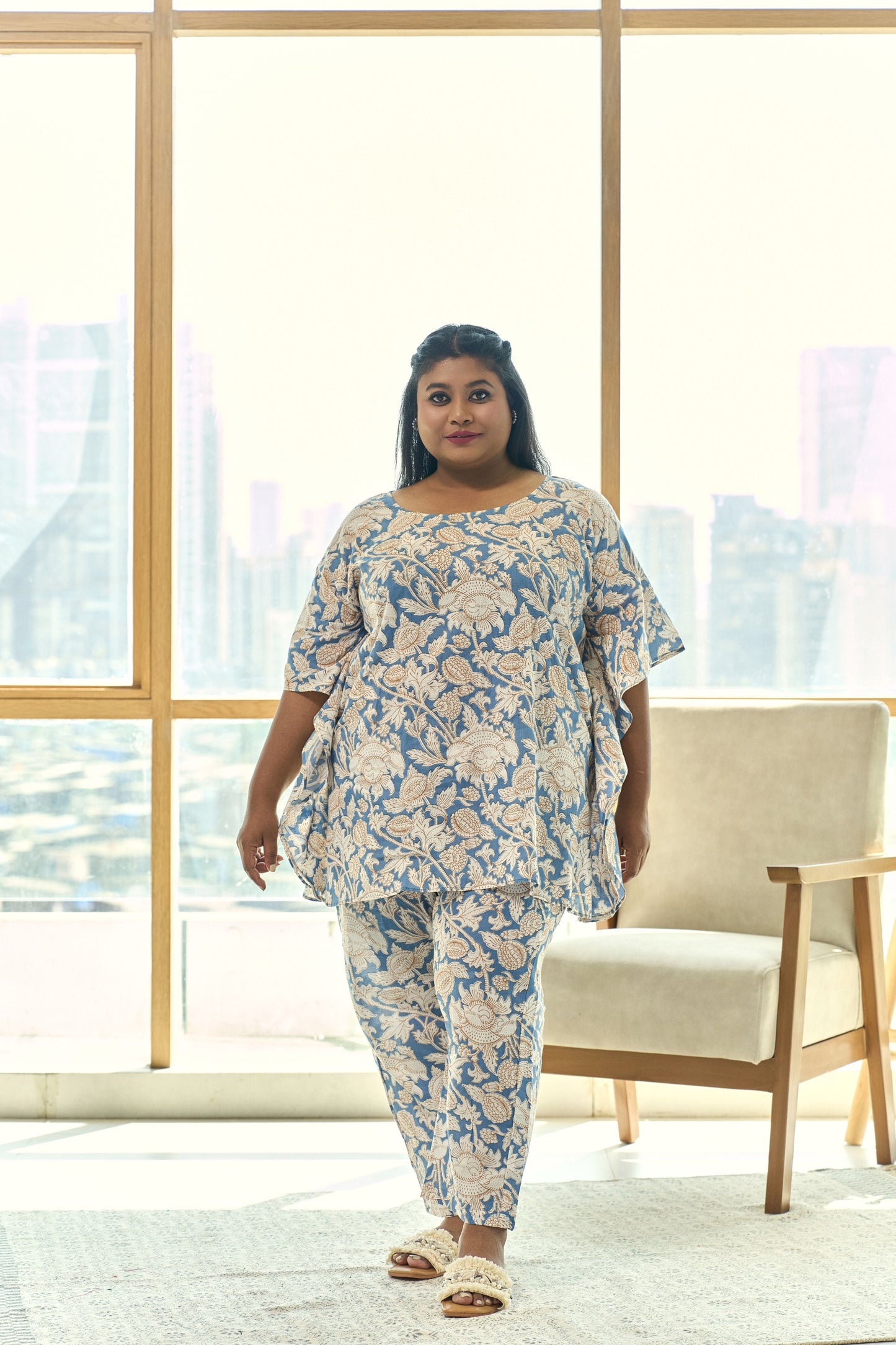 Kaftan Co-ord Set-Plus Size-3