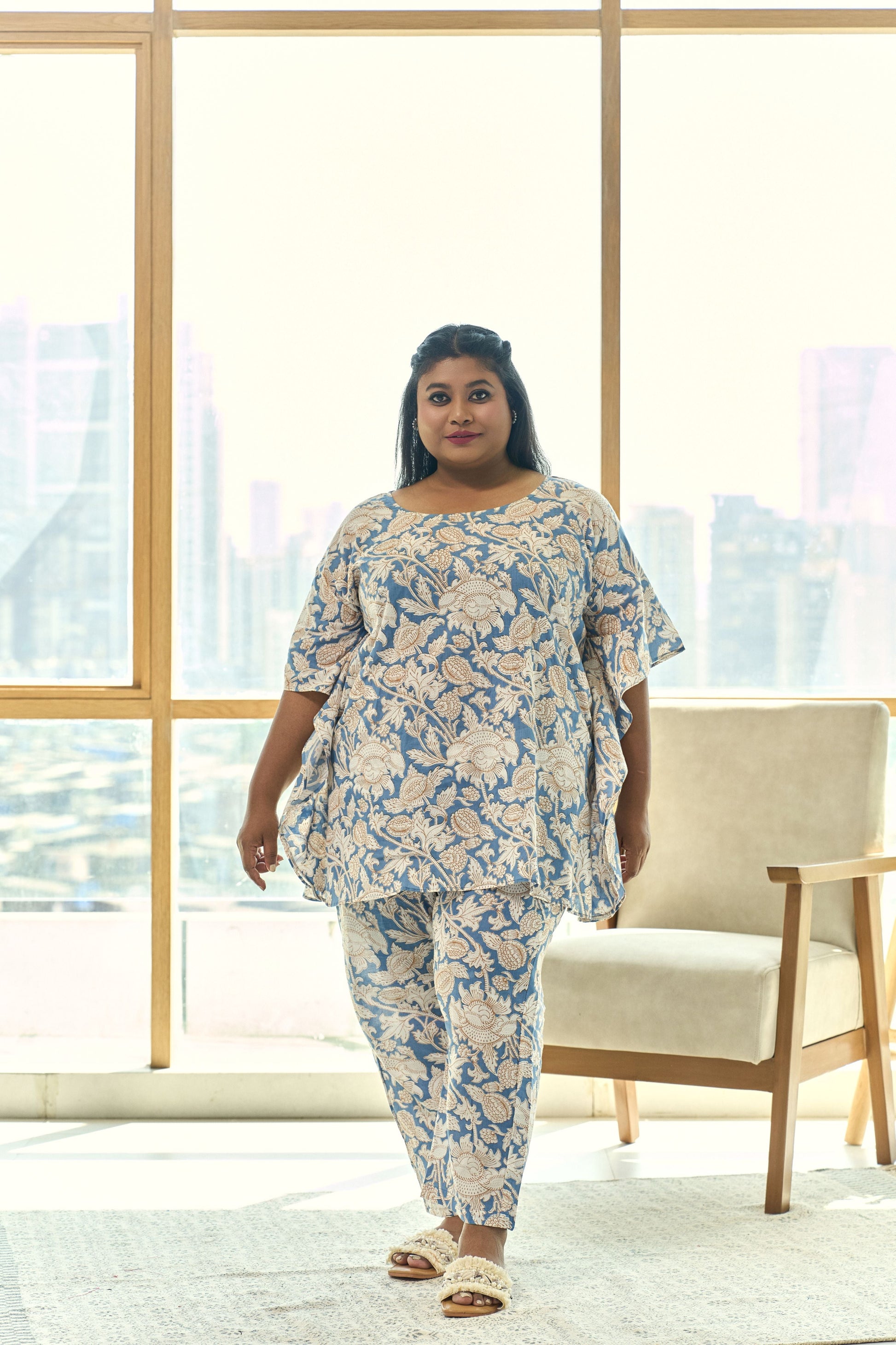 Kaftan Co-ord Set-Plus Size-3