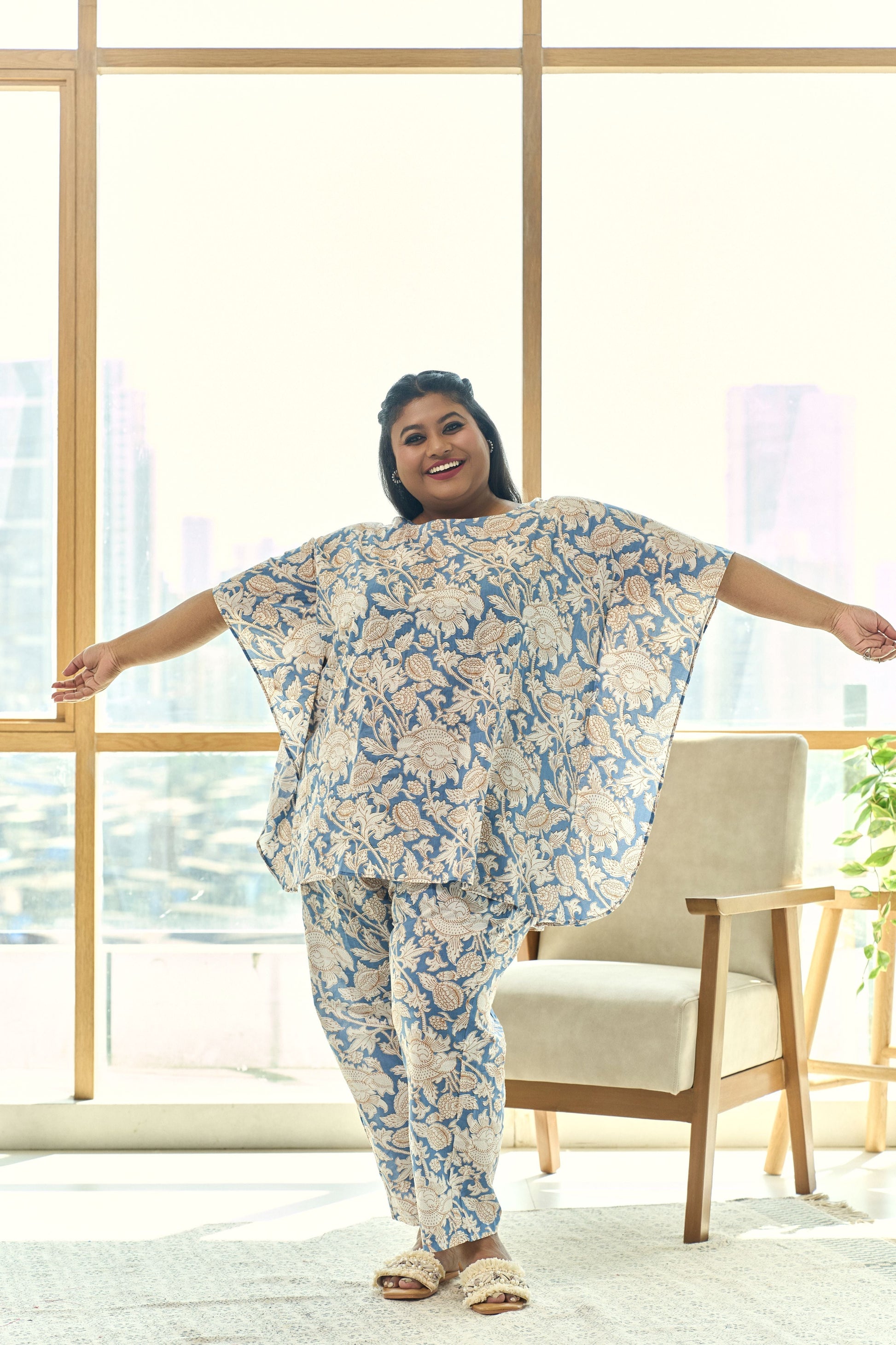 Kaftan Co-ord Set-Plus Size-2