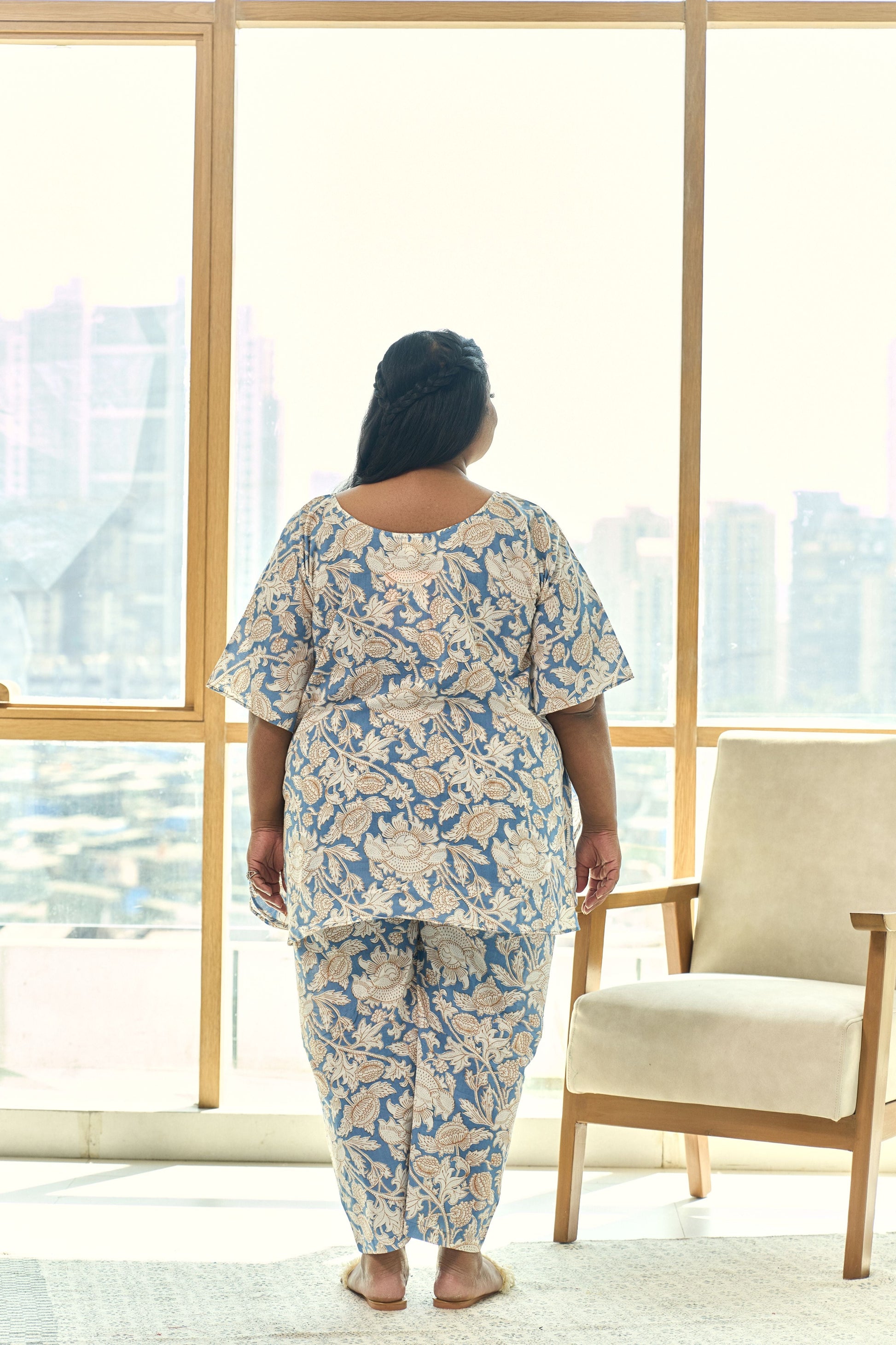 Kaftan Co-ord Set-Plus Size-4