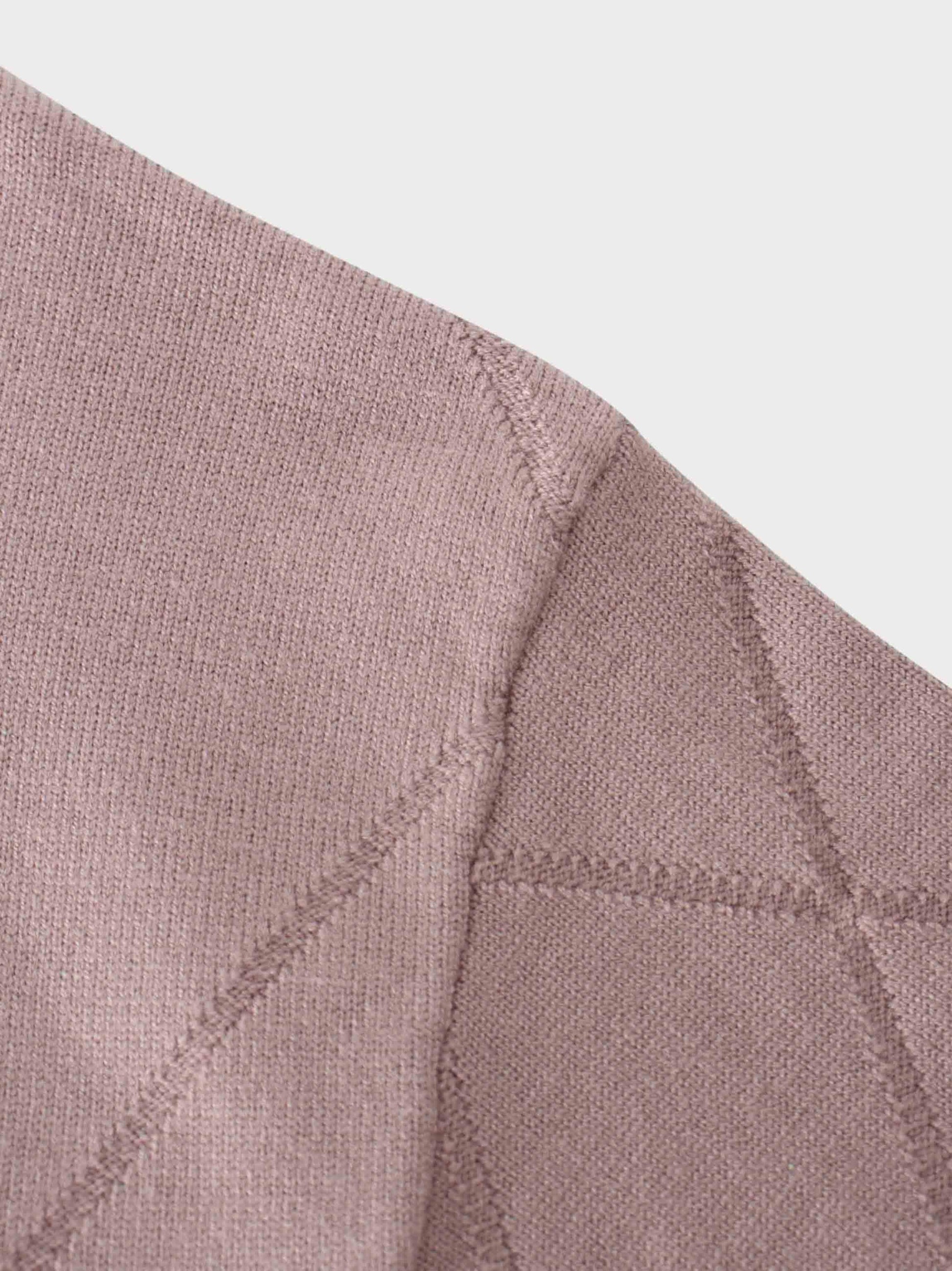 Oversized Diamond Detail Sweater-Taupe-4