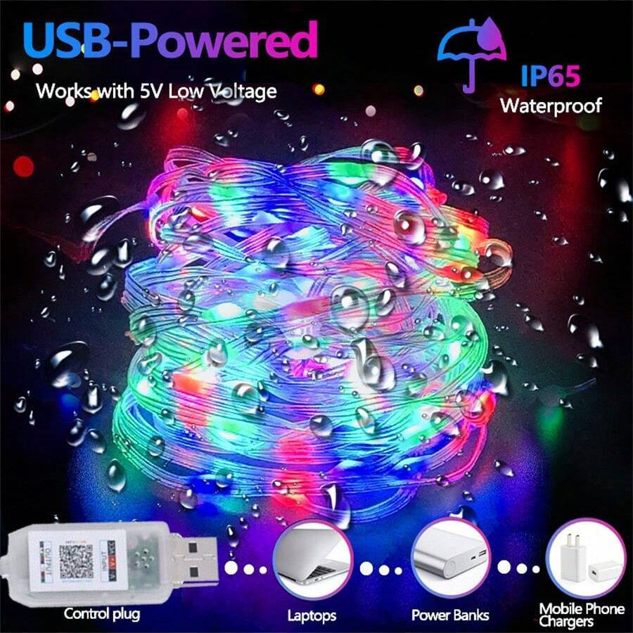 65.6 ft. LED Smart Waterproof Strip Lights (Remote & App control)-2