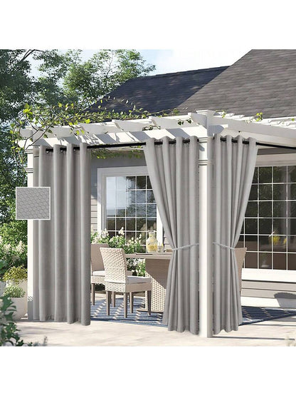 DWCN Outdoor Curtains, Set of 2 Curtain Panels-5