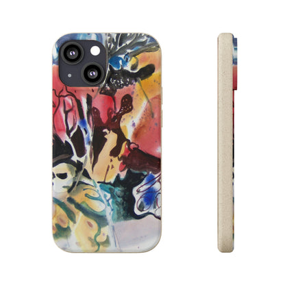 Biodegradable Phone Case with 'Floral Fantasy' Abstract Original Artwork by Barbara Cleary-14