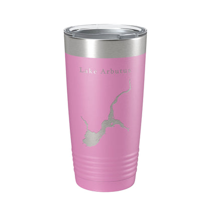 Lake Arbutus Map Tumbler Travel Mug Insulated Laser Engraved Coffee Cup Wisconsin 20 oz-14