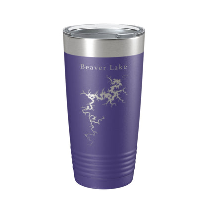 Beaver Lake Map Tumbler Travel Mug Insulated Laser Engraved Coffee Cup Arkansas 20 oz-15