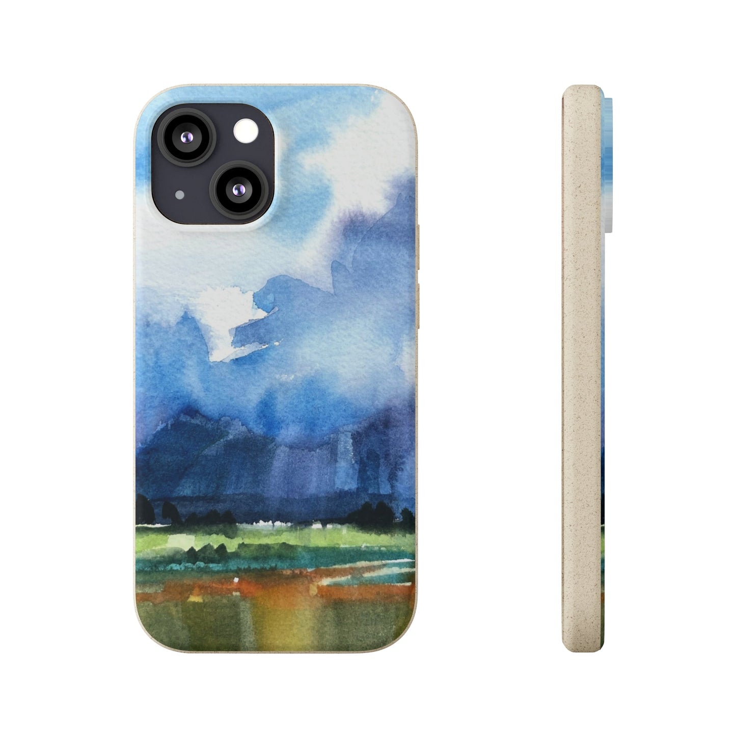 Biodegradable Phone Case with 'Tranquil Mountain View 4' Landscape Original Artwork by Barbara Cleary-14