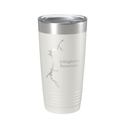 Allegheny Reservoir Tumbler Lake Map Travel Mug Insulated Laser Engraved Coffee Cup Pennsylvania 20 oz-7